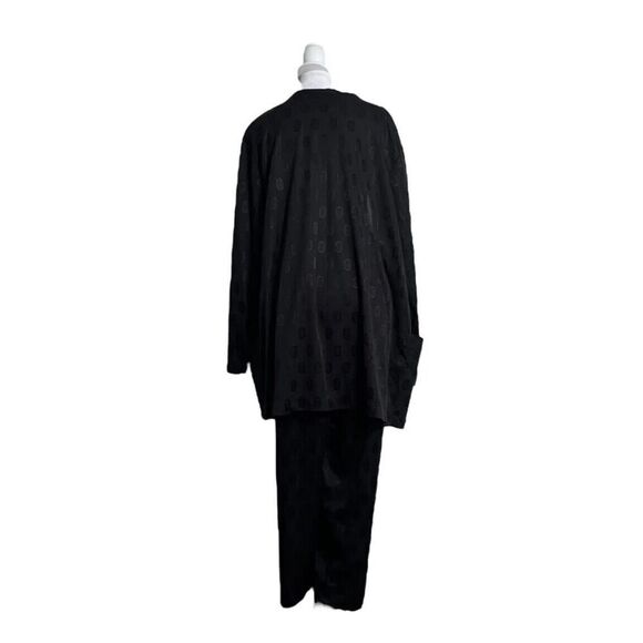 Vintage Unbranded Women’s Patterned PJ Set Cozy Black White US 24W - Picture 8 of 14